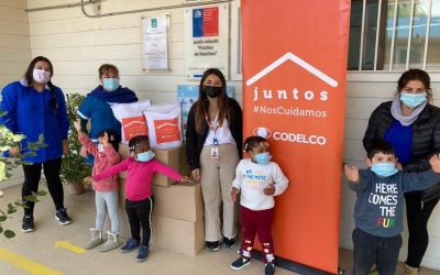 Codelco División Andina realizó nueva entrega de kits sanitarios en Chacabuco y Til Til